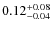 $\rm0.12^{+0.08}_{-0.04}$