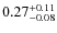 $\rm0.27^{+0.11}_{-0.08}$