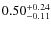 $\rm0.50^{+0.24}_{-0.11}$