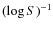 $(\log S)^{-1}$