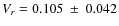 $V_r=0.105~\pm~0.042$