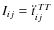 $I_{ij}=\ddot{t}^{\;TT}_{ij}$