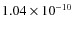 $1.04\times10^{-10}$