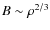$B\sim \rho^{2/3}$