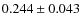 $ 0.244\pm 0.043$