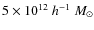 $5\times 10^{12}~h^{-1}~M_\odot$