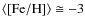 $\left\langle {\left[ {\rm Fe/H} \right]} \right\rangle \cong - 3$