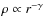 $\rho \propto r^{ - \gamma }$