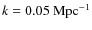 $k=0.05~\rm Mpc^{-1}$