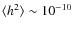 $\langle h^2\rangle\sim 10^{-10}$