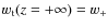 $w_{\rm t}(z=+\infty) = w_+$