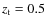 $z_{\rm t}=0.5$