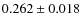 $0.262\pm0.018$
