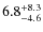 $\rm 6.8^{+8.3}_{-4.6}$