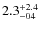 $\rm 2.3^{+2.4}_{-04}$