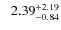 $\phantom{-}2.39^{\rm +2.19}_{-0.84}$