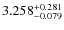 $3.258^{\rm +0.281}_{-0.079}$