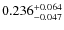 $0.236^{\rm +0.064}_{-0.047}$