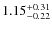 $1.15^{\rm +0.31}_{-0.22}$