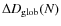 $\Delta D_{{{\rm glob}}}(N)$