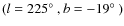 $(l =
225\hbox{$^\circ$ }, b = -19\hbox{$^\circ$ })$