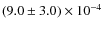 $(9.0\pm3.0)\times10^{-4}$