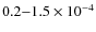 $0.2{-}1.5\times10^{-4}$