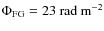 $\Phi_{\rm FG} = {23}~{\rm rad~m}^{-2}$