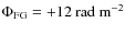 $\Phi_{\rm FG} = {+12}~{\rm rad~m}^{-2}$