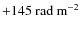 ${+145}~{\rm rad~m}^{-2}$