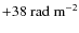 ${+38}~{\rm rad~m}^{-2}$