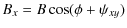 $\displaystyle B_x = B\cos(\phi+\psi_{xy})$