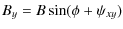 $\displaystyle B_y = B\sin(\phi+\psi_{xy})$