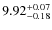 $\rm 9.92_{-0.18}^{+0.07}$