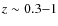 $z\sim 0.3{-}1$