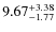 $\rm 9.67_{-1.77}^{+3.38}$