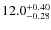 $\rm 12.0_{-0.28}^{+0.40}$