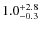 $\rm 1.0_{-0.3}^{+2.8}$