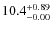 $\rm 10.4_{-0.00}^{+0.89}$