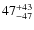 $\rm 47_{-47}^{+43}$