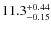 $\rm 11.3_{-0.15}^{+0.44}$