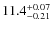 $\rm 11.4_{-0.21}^{+0.07}$