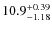 $\rm 10.9_{-1.18}^{+0.39}$