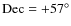 $\rm Dec=+57^{\circ}$