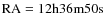 $\rm RA= 12h36m50s$