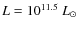 $L=10^{11.5}~L_{\odot}$