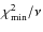 $\chi^{2}_{\rm min}/\nu$