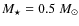 $M_\star = 0.5~M_\odot$