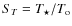 $S_{T} = T_\star/T_{\rm o}$