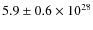 $5.9\pm0.6 \times 10^{28}$